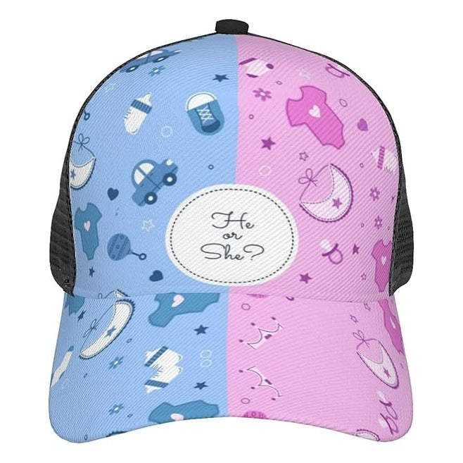Gender Reveal Party Decorations,Baby Shower Trucker Adjustable hat,Boy or Girl Pregnancy Announcement Gifts idea