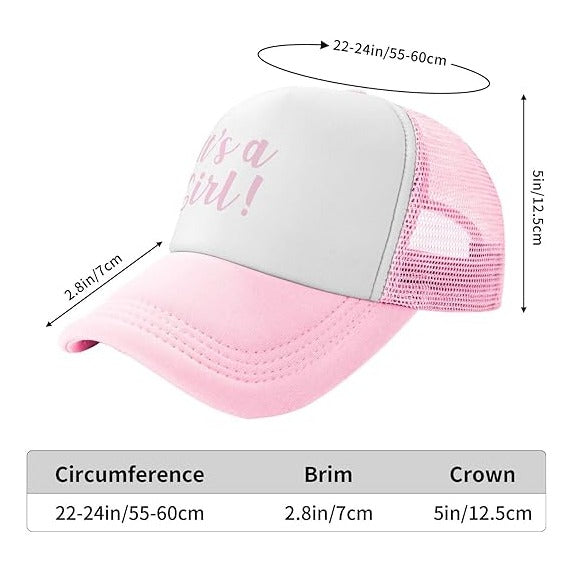 Gender Reveal Party Decorations,Baby Shower Trucker Adjustable hat,Boy or Girl Pregnancy Announcement Gifts idea