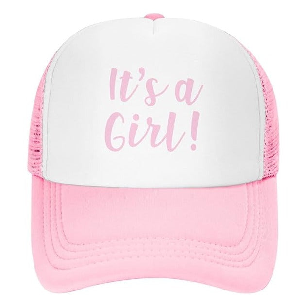 Gender Reveal Party Decorations,Baby Shower Trucker Adjustable hat,Boy or Girl Pregnancy Announcement Gifts idea