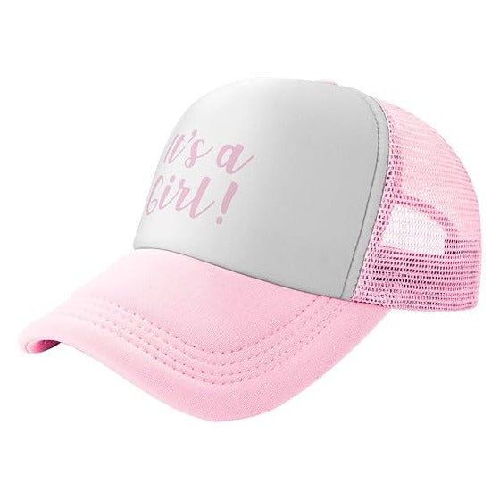 Gender Reveal Party Decorations,Baby Shower Trucker Adjustable hat,Boy or Girl Pregnancy Announcement Gifts idea