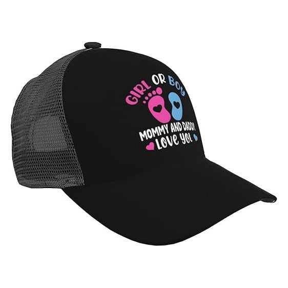 Gender Reveal Party Decorations,Baby Shower Trucker Adjustable hat,Boy or Girl Pregnancy Announcement Gifts idea