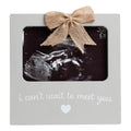 I Can’t Wait to Meet You Sonogram Picture Frame, Pregnancy Announcement Keepsake and Ultrasound Photo Display, Nursery Décor Baby Gift, Gray