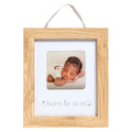 Born in 2026 Baby Picture Frame – Wooden Nursery Keepsake with 3 x 3 Photo Insert, Gender Neutral Newborn Gift & Baby Announcement Décor