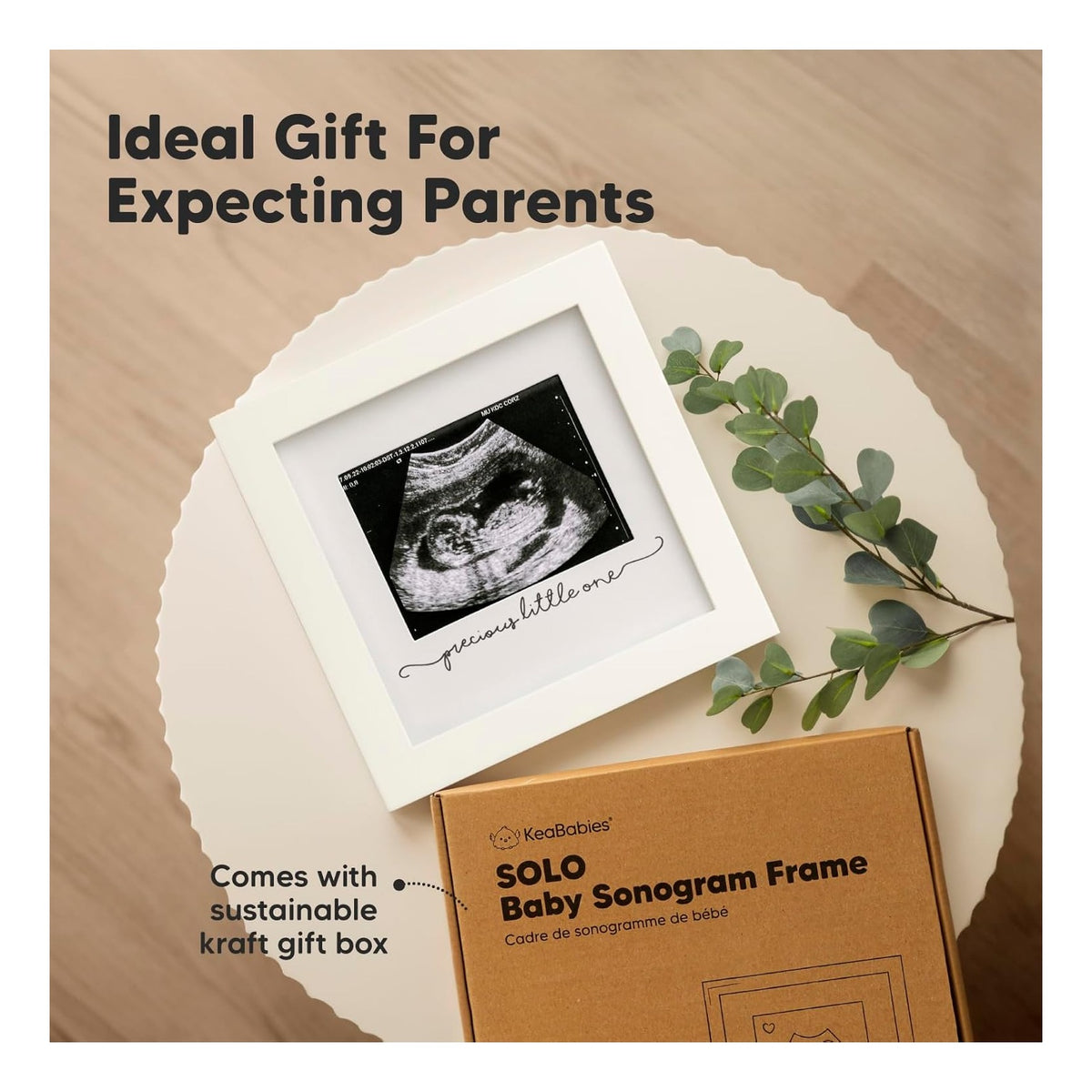 Baby Sonogram Picture Frame - Modern Ultrasound Picture Frames for Mom to Be, First Pregnancy Gifts for Expecting Mom & First Time Dad, Baby Gender Reveal Gifts