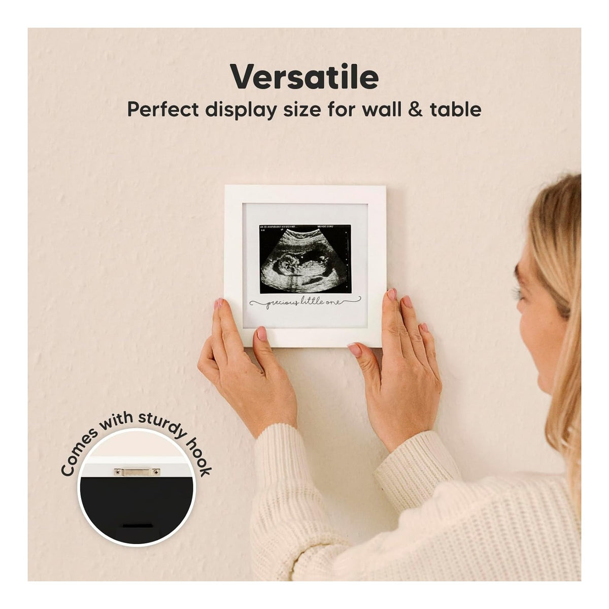 Baby Sonogram Picture Frame - Modern Ultrasound Picture Frames for Mom to Be, First Pregnancy Gifts for Expecting Mom & First Time Dad, Baby Gender Reveal Gifts