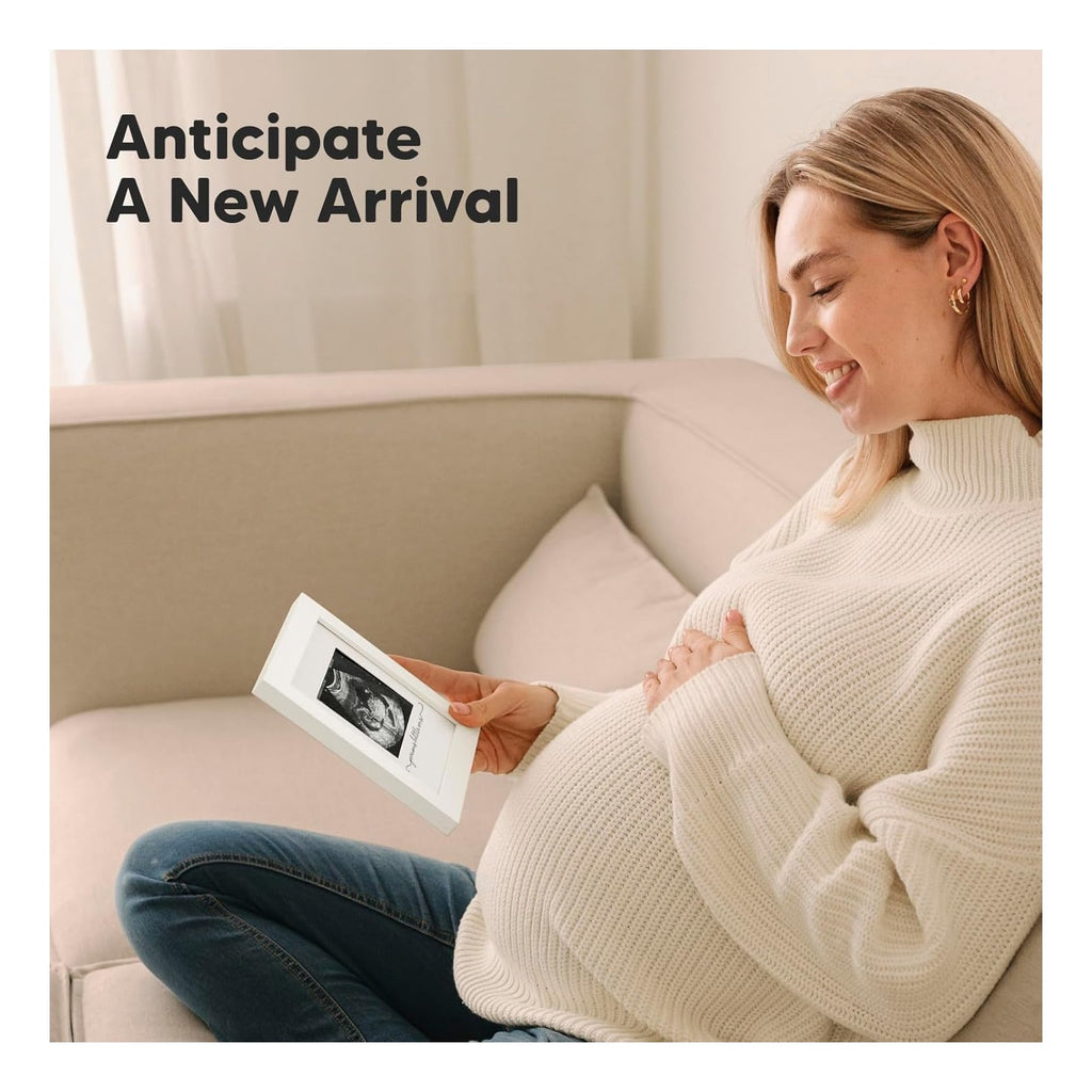 Baby Sonogram Picture Frame - Modern Ultrasound Picture Frames for Mom to Be, First Pregnancy Gifts for Expecting Mom & First Time Dad, Baby Gender Reveal Gifts