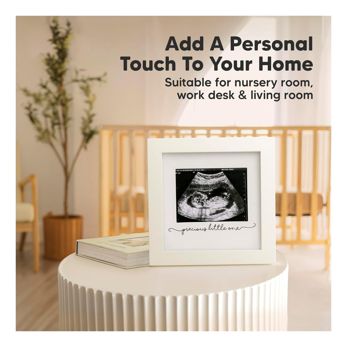Baby Sonogram Picture Frame - Modern Ultrasound Picture Frames for Mom to Be, First Pregnancy Gifts for Expecting Mom & First Time Dad, Baby Gender Reveal Gifts