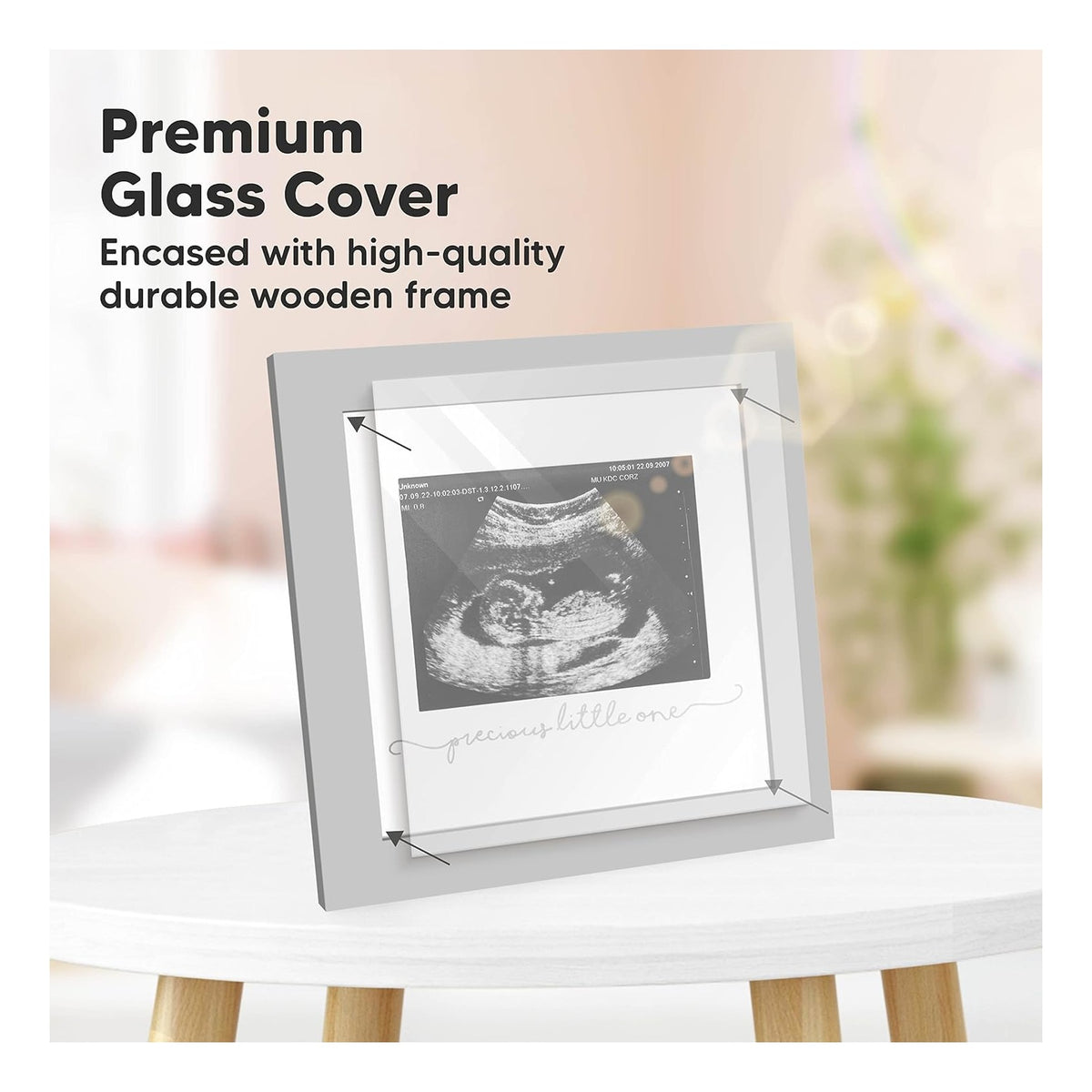 Baby Sonogram Picture Frame - Modern Ultrasound Picture Frames for Mom to Be, First Pregnancy Gifts for Expecting Mom & First Time Dad, Baby Gender Reveal Gifts