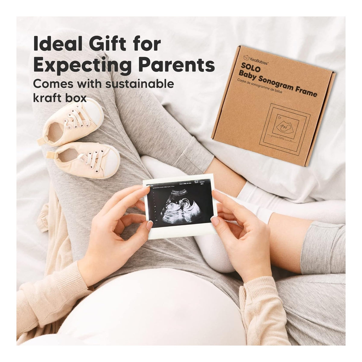 Baby Sonogram Picture Frame - Modern Ultrasound Picture Frames for Mom to Be, First Pregnancy Gifts for Expecting Mom & First Time Dad, Baby Gender Reveal Gifts