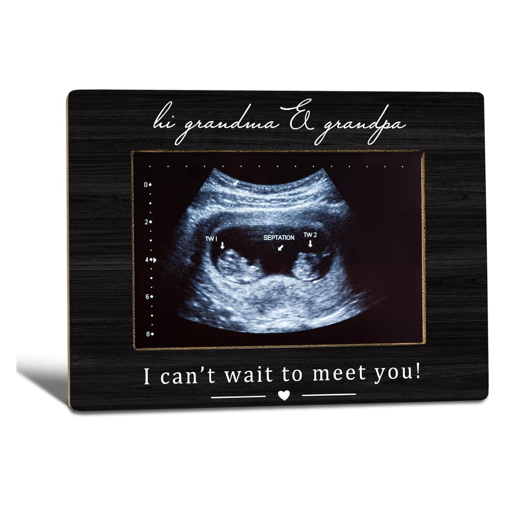 Grandparents Picture Frame, Grandparents Baby Announcement, Pregnancy Announcement for Grandparent, Ultrasound Picture Frames 4x6, Baby Sonogram Wooden Photo Picture Frames