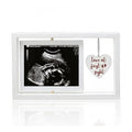 Ultrasound Picture Frames Love at First Sight Sonogram Picture Frame Rustic Gender Reveal Decorations Neutral Ultrasound 4''x3'' Photo Insert for Expecting Parents Pregnancy New Mom Gift