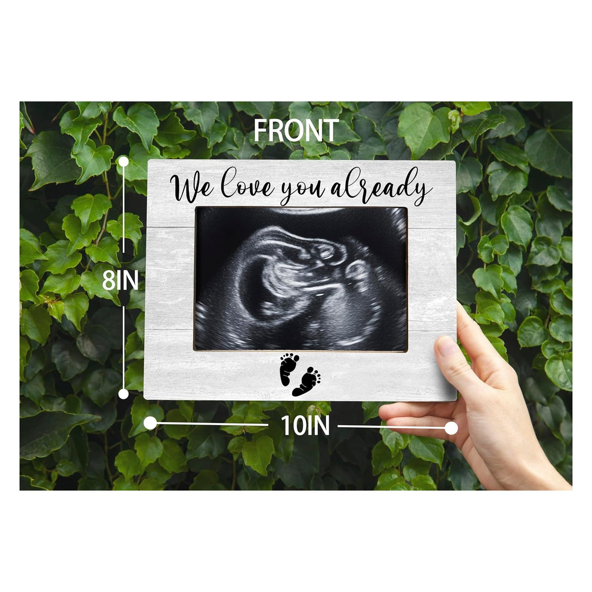 Baby Ultrasound Picture Frame, We Love You Already, Pregnancy Gifts for Expecting Mom, Pregnancy Announcement for Grandma, Pregnancy Announcement, Nursery Decor, Photo Frame 8x10
