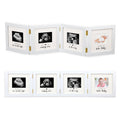 Picture Frame Quadruple Ultrasound Picture Frame 4 Folding Pregnancy Keepsake Photo for Pregnancy Announcements First Time to Be Dad Mom Gifts Gender Nursery Baby Gift