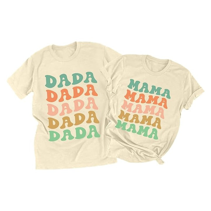 Mom Shirt Dad Shirt Mom Dad Parents Shirts Pregnancy Announcement Tshirts Matching Outfits Couple T-Shirts