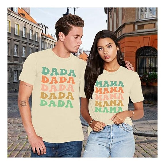 Mom Shirt Dad Shirt Mom Dad Parents Shirts Pregnancy Announcement Tshirts Matching Outfits Couple T-Shirts