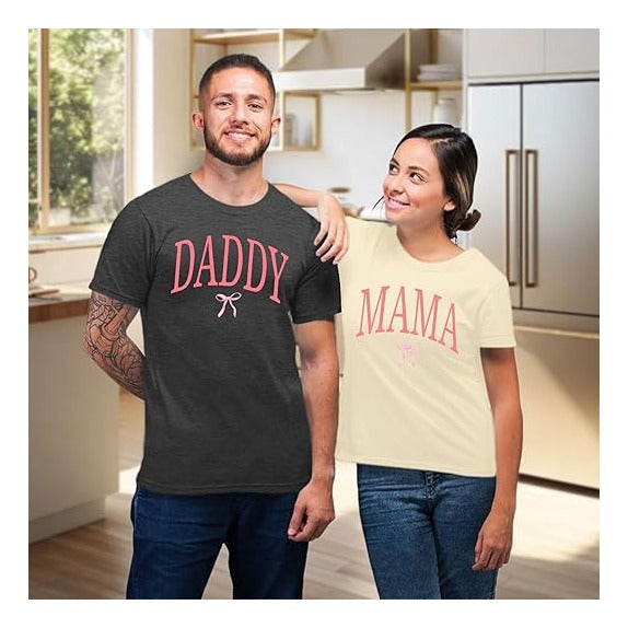 Mom Shirt Dad Shirt Mom Dad Parents Shirts Pregnancy Announcement Tshirts Matching Outfits Couple T-Shirts