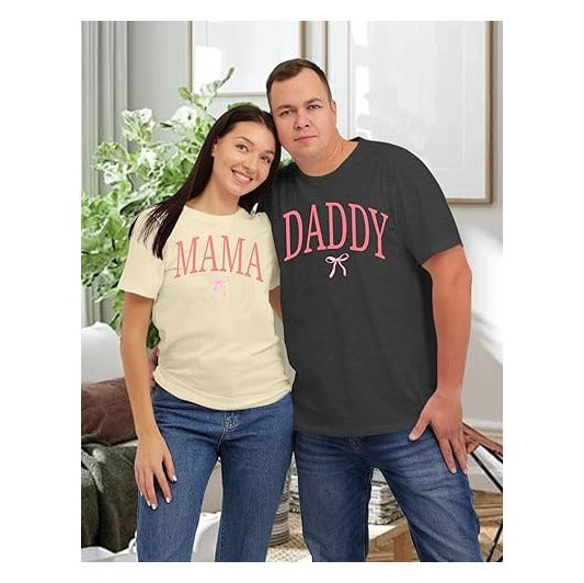 Mom Shirt Dad Shirt Mom Dad Parents Shirts Pregnancy Announcement Tshirts Matching Outfits Couple T-Shirts
