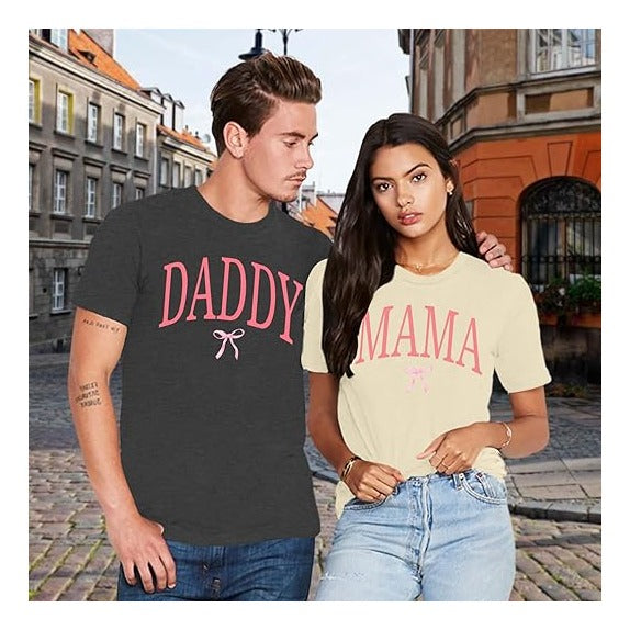 Mom Shirt Dad Shirt Mom Dad Parents Shirts Pregnancy Announcement Tshirts Matching Outfits Couple T-Shirts