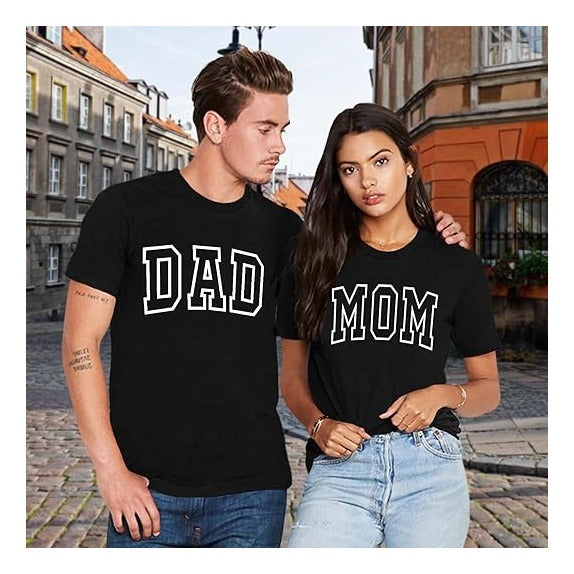 Mom Shirt Dad Shirt Mom Dad Parents Shirts Pregnancy Announcement Tshirts Matching Outfits Couple T-Shirts