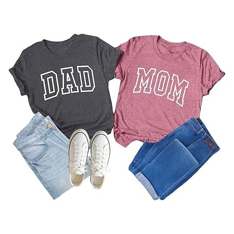 Visit the Qkdemfa Store Dad Shirt Mom Shirt: Mom and Dad Shirts Pregnancy Announcement Tshirt Gender Reveal Family Matching Couple Outfits