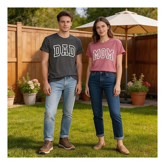 Visit the Qkdemfa Store Dad Shirt Mom Shirt: Mom and Dad Shirts Pregnancy Announcement Tshirt Gender Reveal Family Matching Couple Outfits