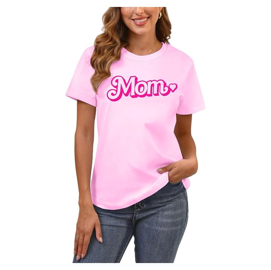 Dad Shirt Mom Shirts Pink Birthday Girl Matching Family Tshirts Cute Girls Boys Birthday Party Casual Tee Tops