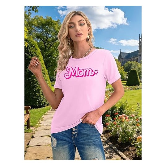 Dad Shirt Mom Shirts Pink Birthday Girl Matching Family Tshirts Cute Girls Boys Birthday Party Casual Tee Tops