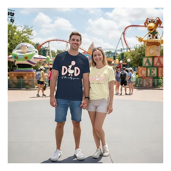 Toy Dad Shirt Toys Mom T-Shirts Funny Mama and Dada Shirts Matching Birthday Top Family Vacation Cartoon Tee
