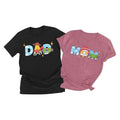 Toy Dad Shirt Toys Mom T-Shirts Funny Mama and Dada Shirts Matching Birthday Top Family Vacation Cartoon Tee