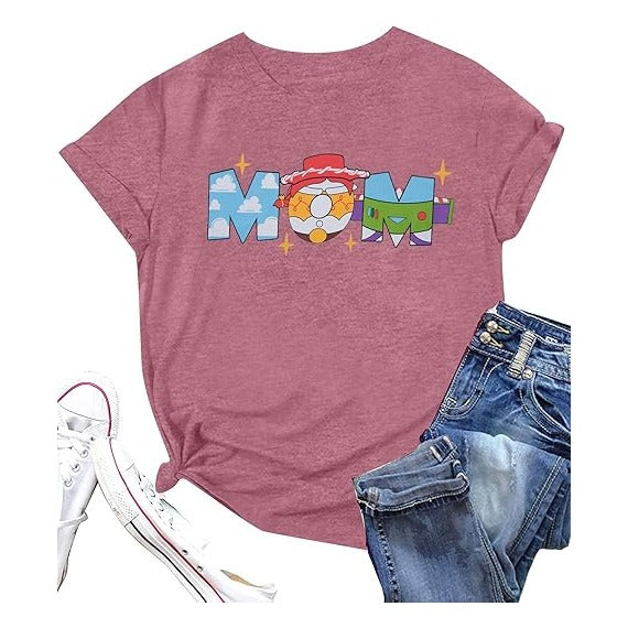 Toy Dad Shirt Toys Mom T-Shirts Funny Mama and Dada Shirts Matching Birthday Top Family Vacation Cartoon Tee