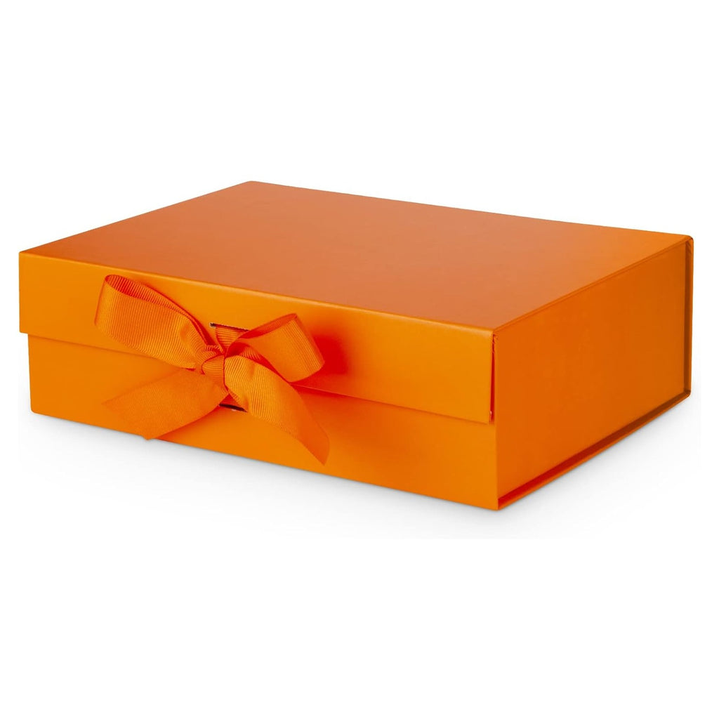 Gift Box with Lid for Presents 10.5x7.5x3.1 Inches with Ribbon and Magnetic Closure