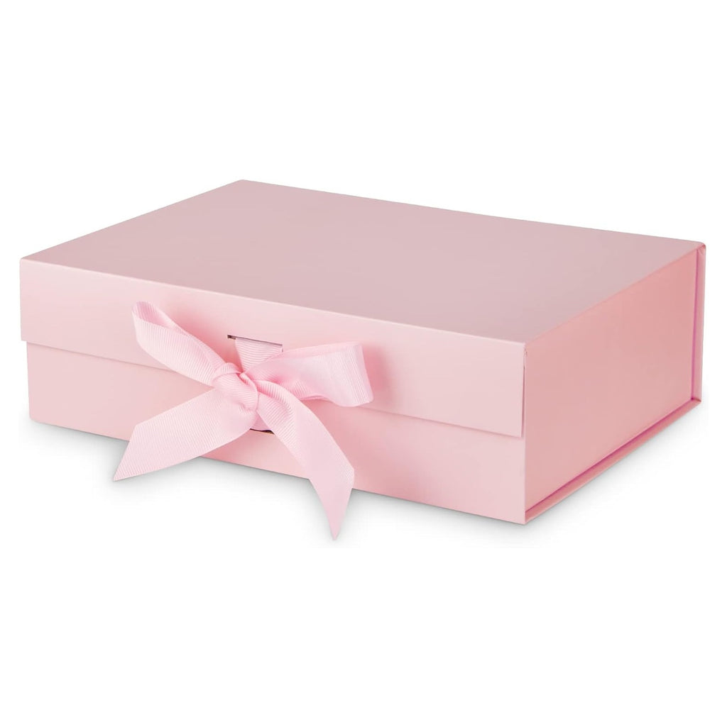 Gift Box with Lid for Presents 10.5x7.5x3.1 Inches with Ribbon and Magnetic Closure