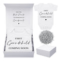 4 Pcs Pregnancy Announcement for Grandparents, First Grandchild Coming Soon Baby Bodysuit, Grandparents Pregnancy Reveal Card Baby Reveal Gift Box Baby Announcement Gifts Set for Grandparents