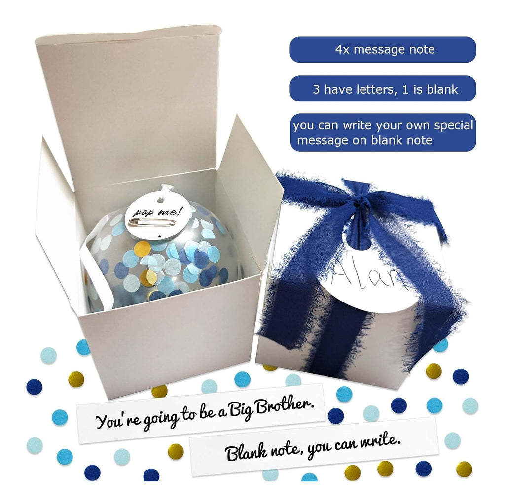 2 Pregnancy Announcement Boxes Pop Balloon with Message Baby Pregnancy Reveal Gift Box Surprise Baby Announcement Ideas for Grandparents Dad Children Friends