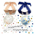 2 Pregnancy Announcement Boxes Pop Balloon with Message Baby Pregnancy Reveal Gift Box Surprise Baby Announcement Ideas for Grandparents Dad Children Friends