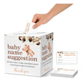 Name Suggestion Tickets For Baby Shower, Little Bear Balloon Themed Baby Shower Card Box and Advice Cards, Party Games Decorations Supplies, 1 Name Suggestion Card Collection Box & 50 Cards