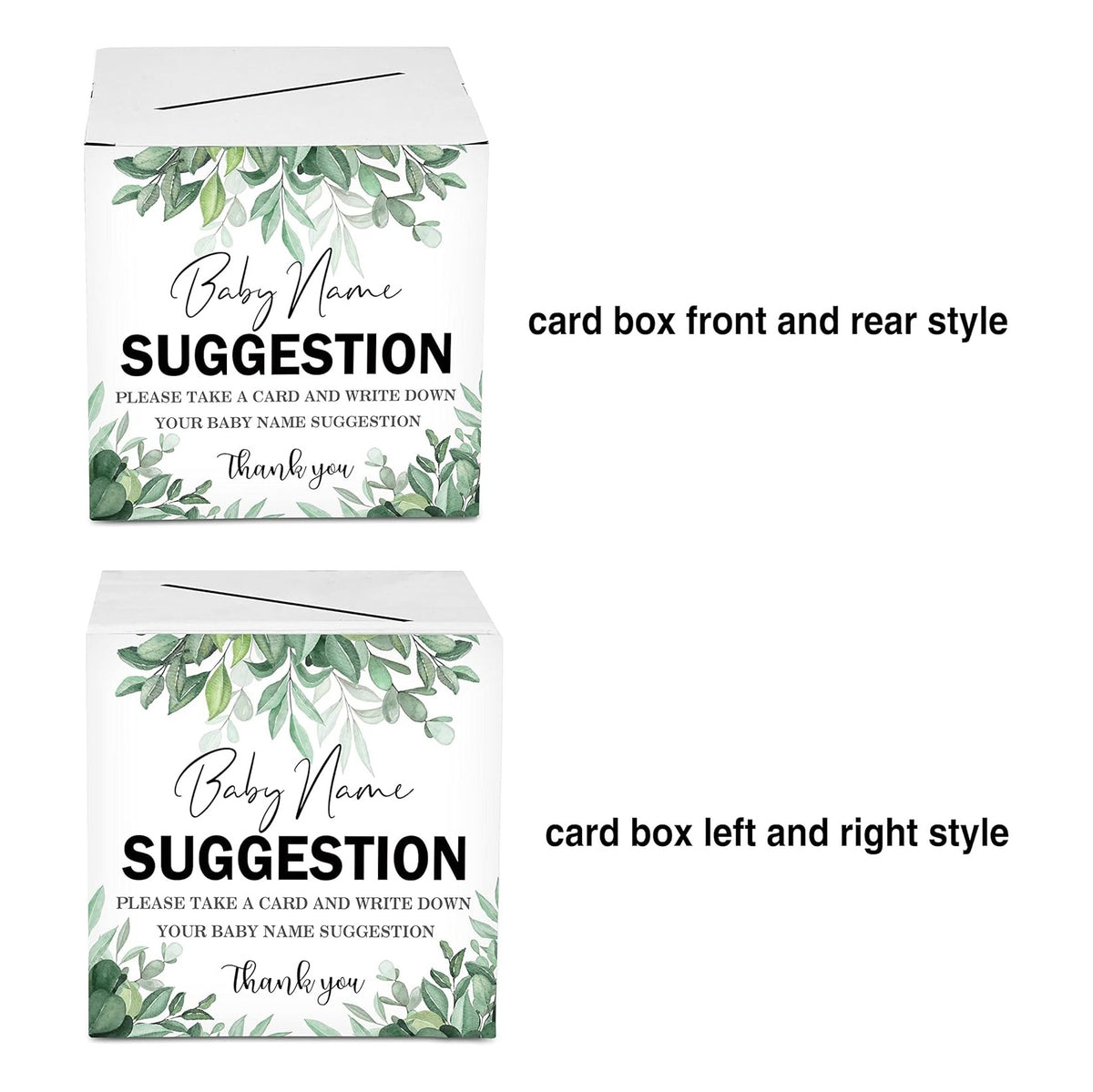 Name Suggestion Tickets For Baby Shower, Little Bear Balloon Themed Baby Shower Card Box and Advice Cards, Party Games Decorations Supplies, 1 Name Suggestion Card Collection Box & 50 Cards