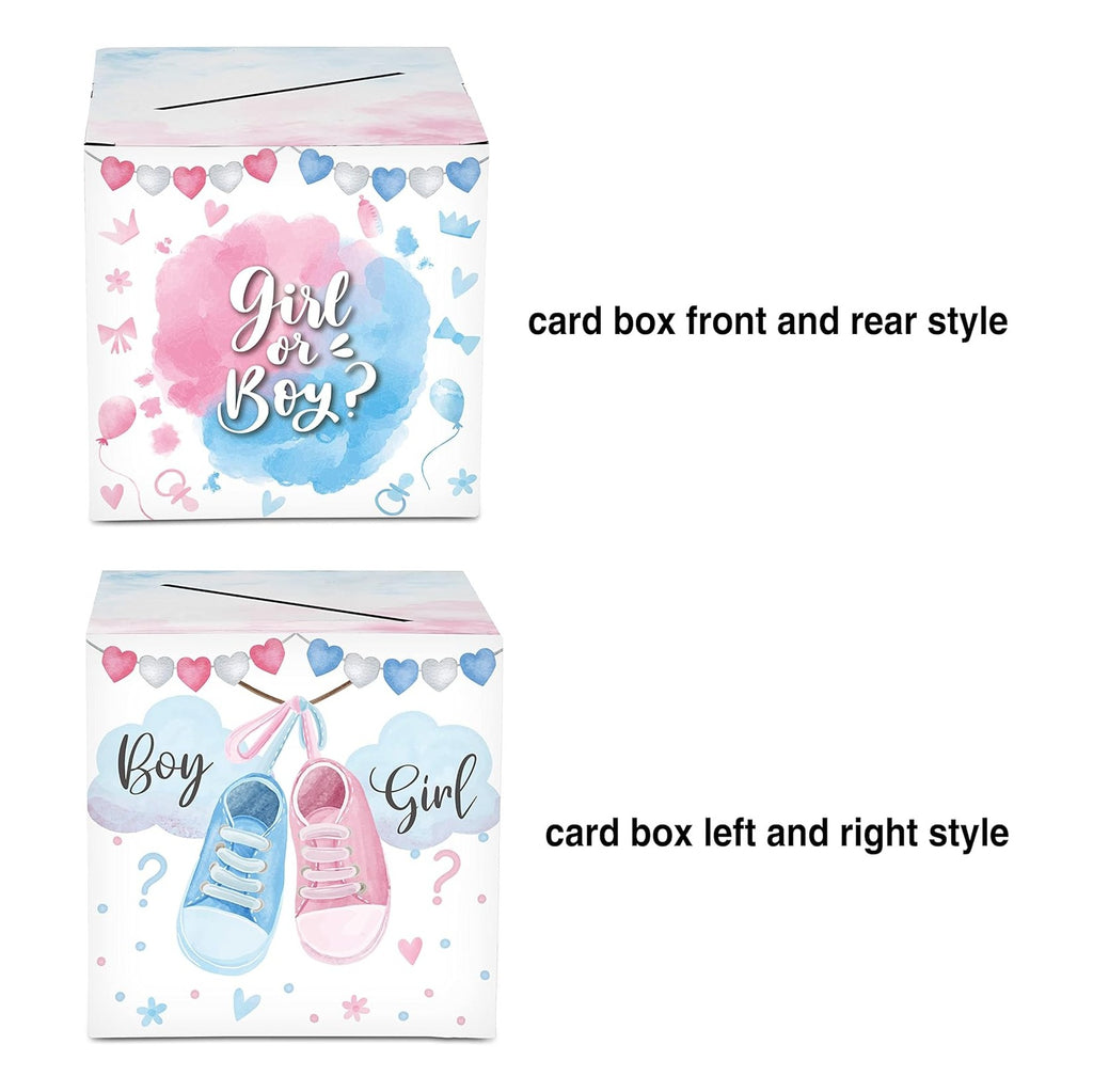 Name Suggestion Tickets For Baby Shower, Little Bear Balloon Themed Baby Shower Card Box and Advice Cards, Party Games Decorations Supplies, 1 Name Suggestion Card Collection Box & 50 Cards