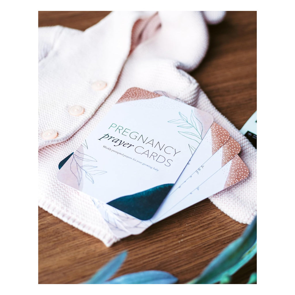 20 Pregnancy Prayer Cards – Warm Weekly Prayer, Bible Verse Pregnancy Affirmation Cards w/Stand - 42 Weeks Postpartum Gifts for New Mom )