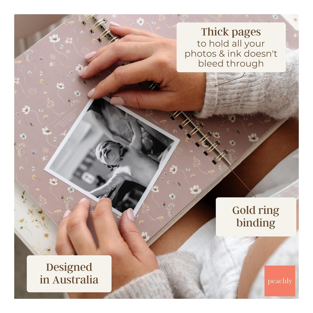 Pregnancy Journal - Linen Pregnancy Book to Capture Every Milestone - Pregnancy Must Haves - Baby Book Keepsake Pregnancy Journals For First Time Moms and Experienced Moms