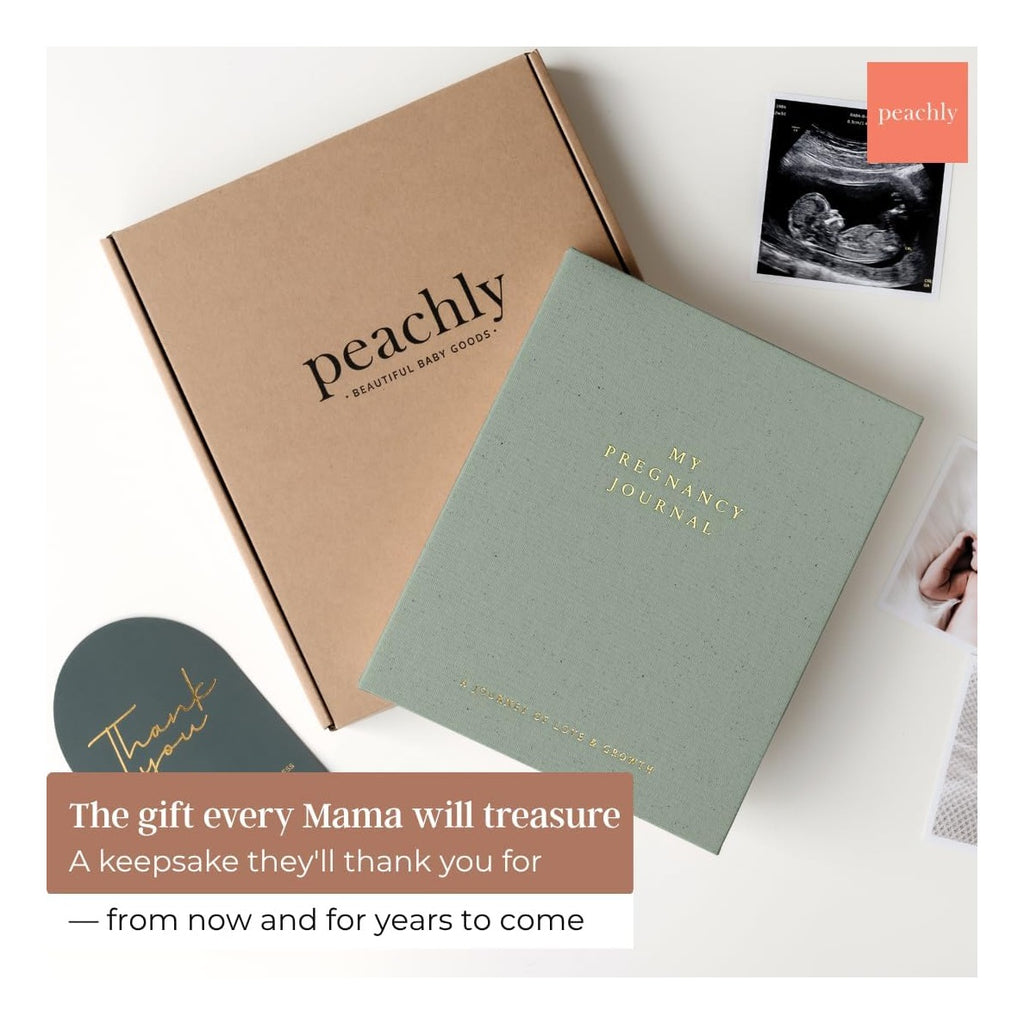 Pregnancy Journal - Linen Pregnancy Book to Capture Every Milestone - Pregnancy Must Haves - Baby Book Keepsake Pregnancy Journals For First Time Moms and Experienced Moms
