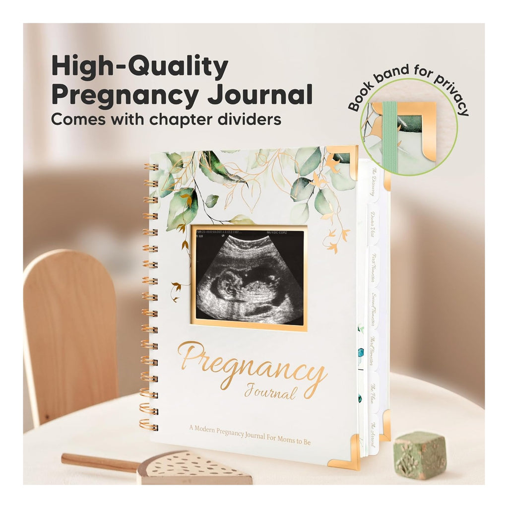 Pregnancy Journal for First Time Moms Gifts - 90 Pages Hardcover Pregnancy Memory Book, Beautiful & Cute Baby Book Keepsake, Ultrasound Baby Scrapbook, Mom To Be Gift
