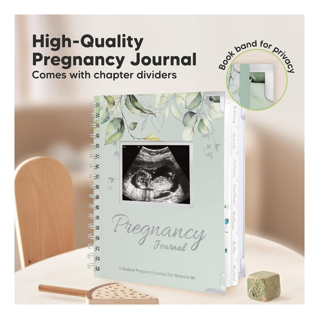Pregnancy Journal for First Time Moms Gifts - 90 Pages Hardcover Pregnancy Memory Book, Beautiful & Cute Baby Book Keepsake, Ultrasound Baby Scrapbook, Mom To Be Gift