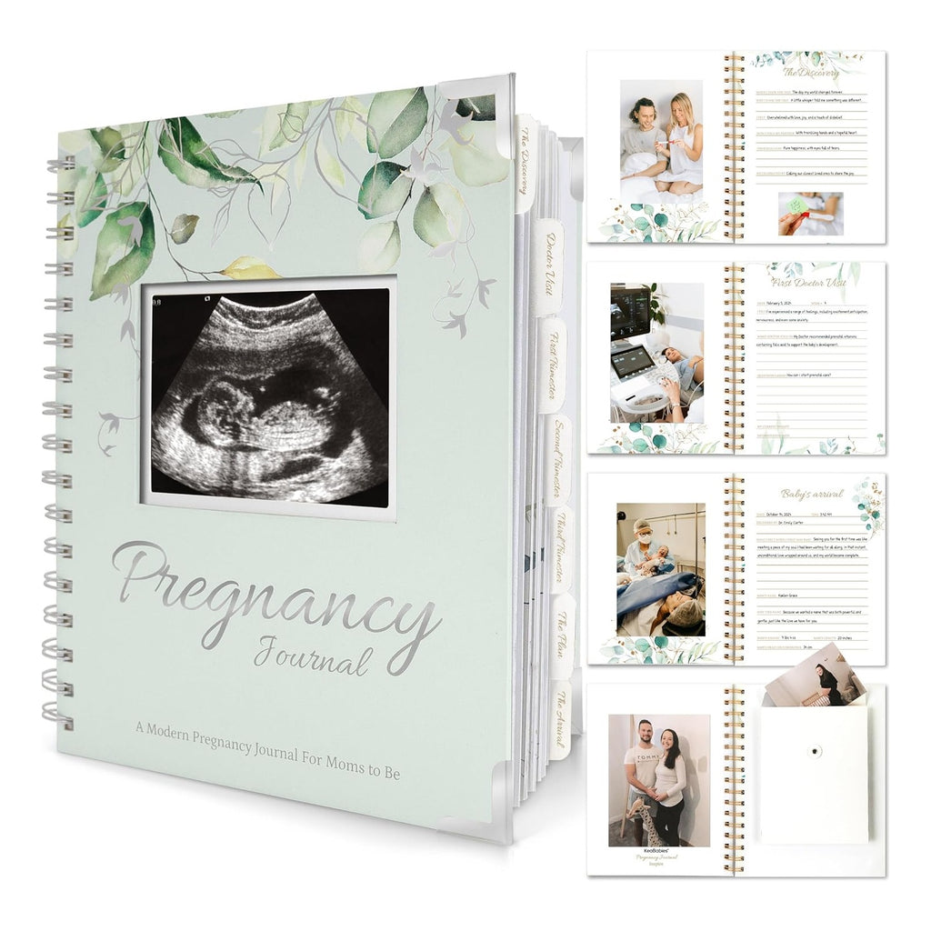 Pregnancy Journal for First Time Moms Gifts - 90 Pages Hardcover Pregnancy Memory Book, Beautiful & Cute Baby Book Keepsake, Ultrasound Baby Scrapbook, Mom To Be Gift