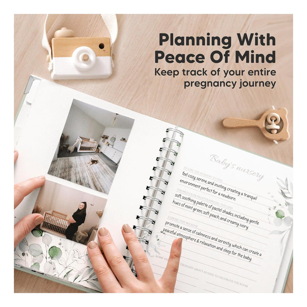 Pregnancy Journal for First Time Moms Gifts - 90 Pages Hardcover Pregnancy Memory Book, Beautiful & Cute Baby Book Keepsake, Ultrasound Baby Scrapbook, Mom To Be Gift