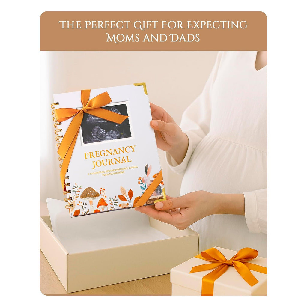 Pregnancy Journal – 82 Page Hardcover Memory Book for Expecting Moms | Beautiful & Thoughtful Mom to Be Gift, Pregnancy Book for First Time Moms, Ultrasound Baby Picture Pocket