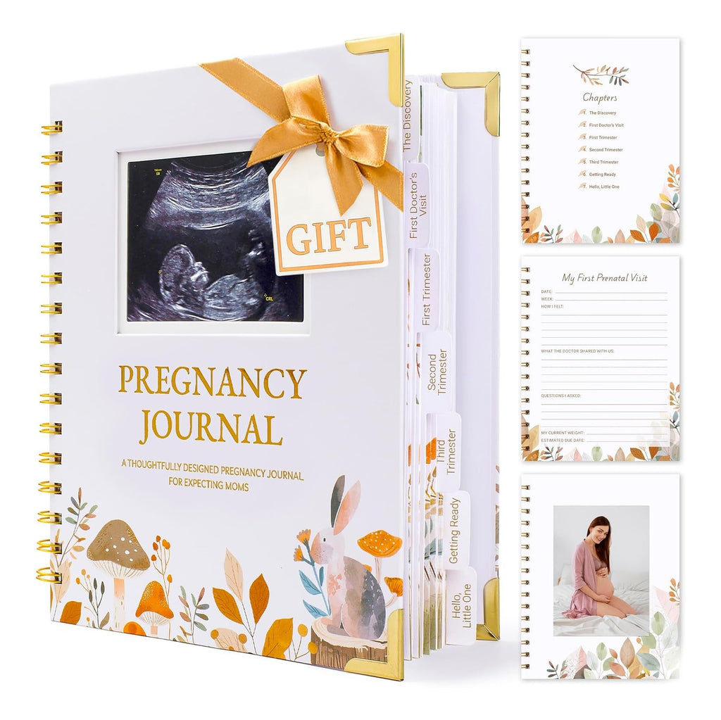 Pregnancy Journal – 82 Page Hardcover Memory Book for Expecting Moms | Beautiful & Thoughtful Mom to Be Gift, Pregnancy Book for First Time Moms, Ultrasound Baby Picture Pocket