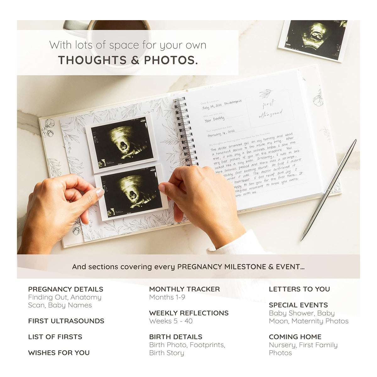 Pregnancy Journal to Cherish Forever - A Pregnancy Book to Capture Every Milestone of Mom & Baby’s 9-Month Journey - Pregnancy Baby Journal For Expecting First Time Moms & Experienced Moms