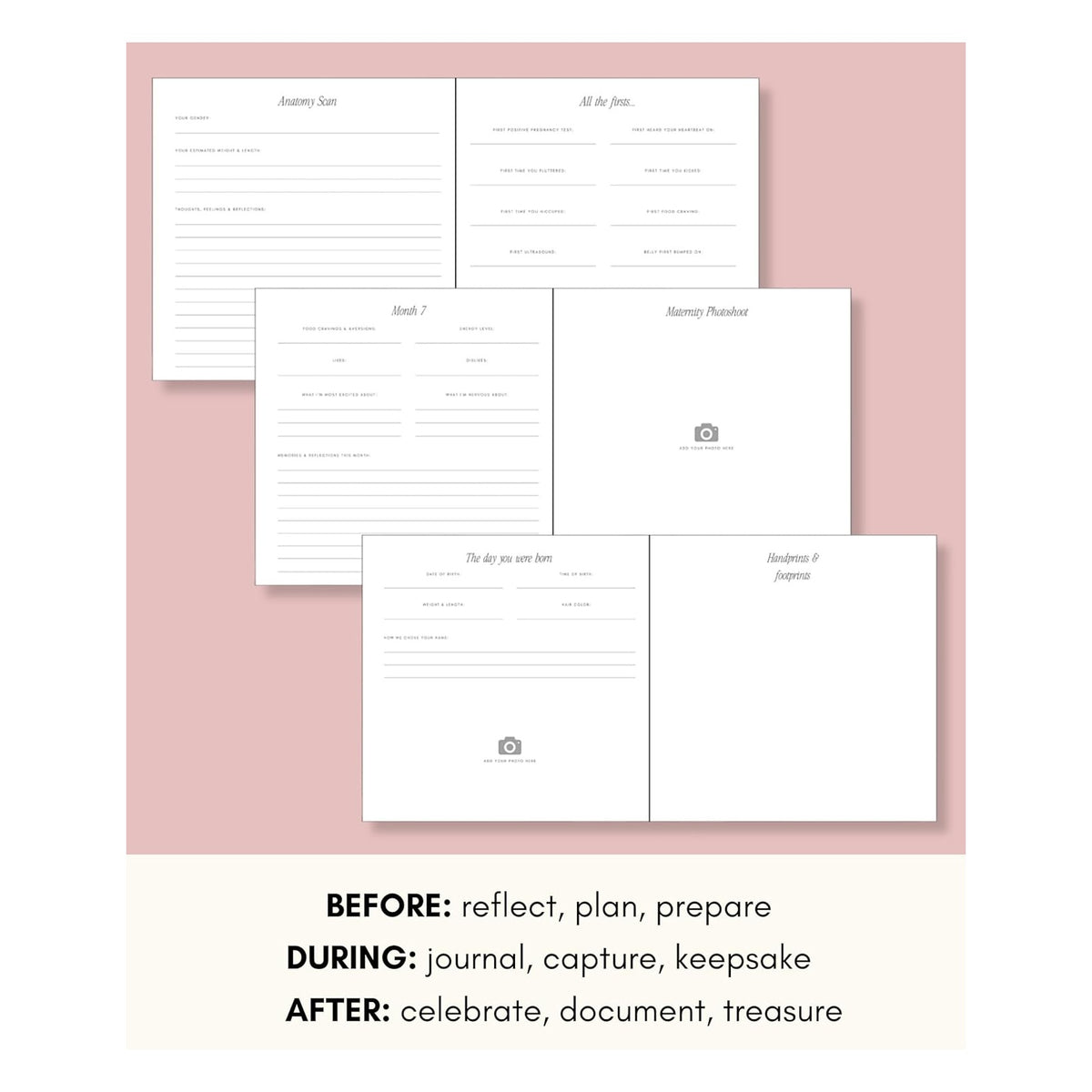 Pregnancy Journal for First Time Moms – Pregnancy Planner, Sonogram Photo Album & Pregnancy Scrapbook for Expecting Moms – First Time Mom Gift, Pregnancy Must-Have