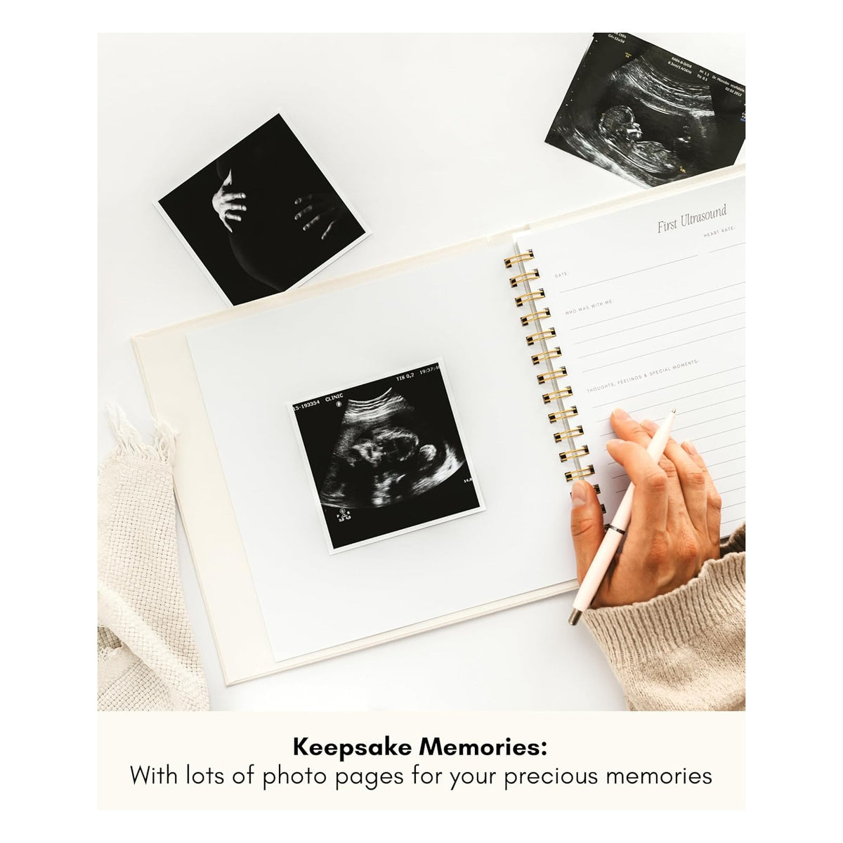 Pregnancy Journal for First Time Moms – Pregnancy Planner, Sonogram Photo Album & Pregnancy Scrapbook for Expecting Moms – First Time Mom Gift, Pregnancy Must-Have